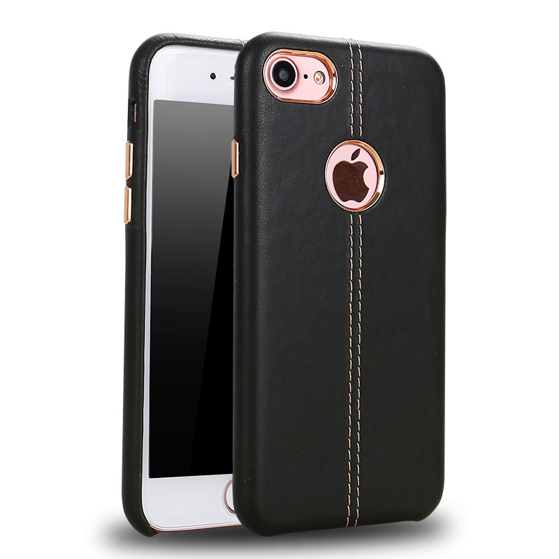 iPHONE 8 / iPHONE 7 Armor Leather Hybrid Case (Black)